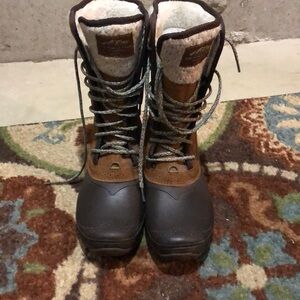 The North Face Brown and Black Winter Boots